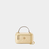 Sac À Bandoulière New Diamond Vanity - Tory Burch - Cuir - Beige