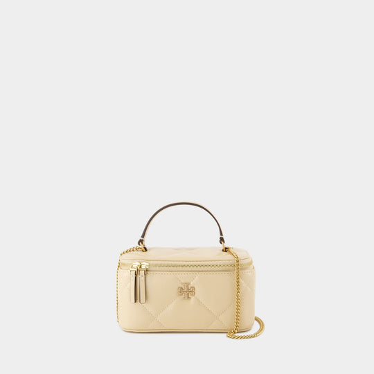 Sac À Bandoulière New Diamond Vanity - Tory Burch - Cuir - Beige