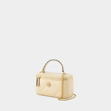 Sac À Bandoulière New Diamond Vanity - Tory Burch - Cuir - Beige