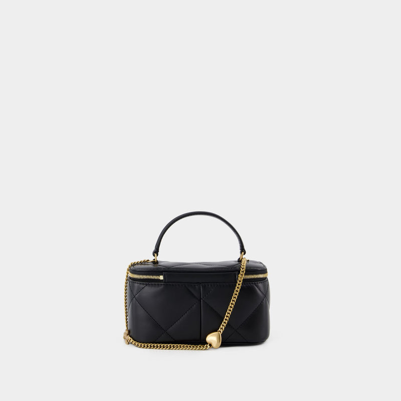 Sac À Bandoulière Kira Diamond Vanity - Tory Burch - Cuir - Noir