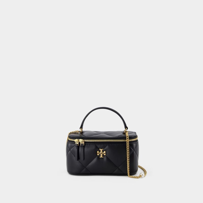 Sac À Bandoulière Kira Diamond Vanity - Tory Burch - Cuir - Noir