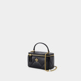 Sac À Bandoulière Kira Diamond Vanity - Tory Burch - Cuir - Noir