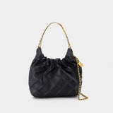 Sac Porté Épaule Fleming Mini - Tory Burch - Cuir - Noir