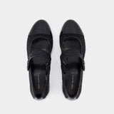 Ballerines Cap Toe Mary Jane - Tory Burch - Synthétique - Noir