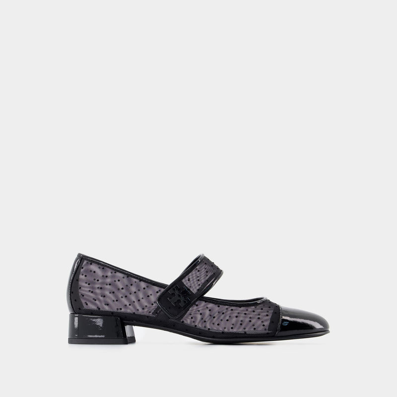 Ballerines Cap Toe Mary Jane - Tory Burch - Synthétique - Noir