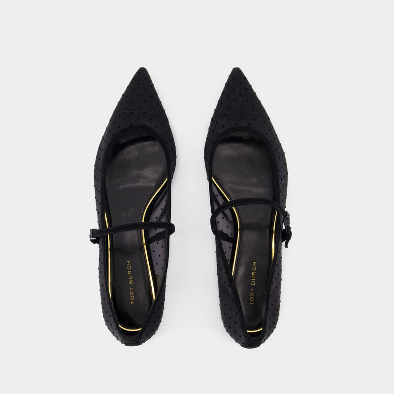 Ballerines Double T Buckle - Tory Burch - Synthétique - Noir