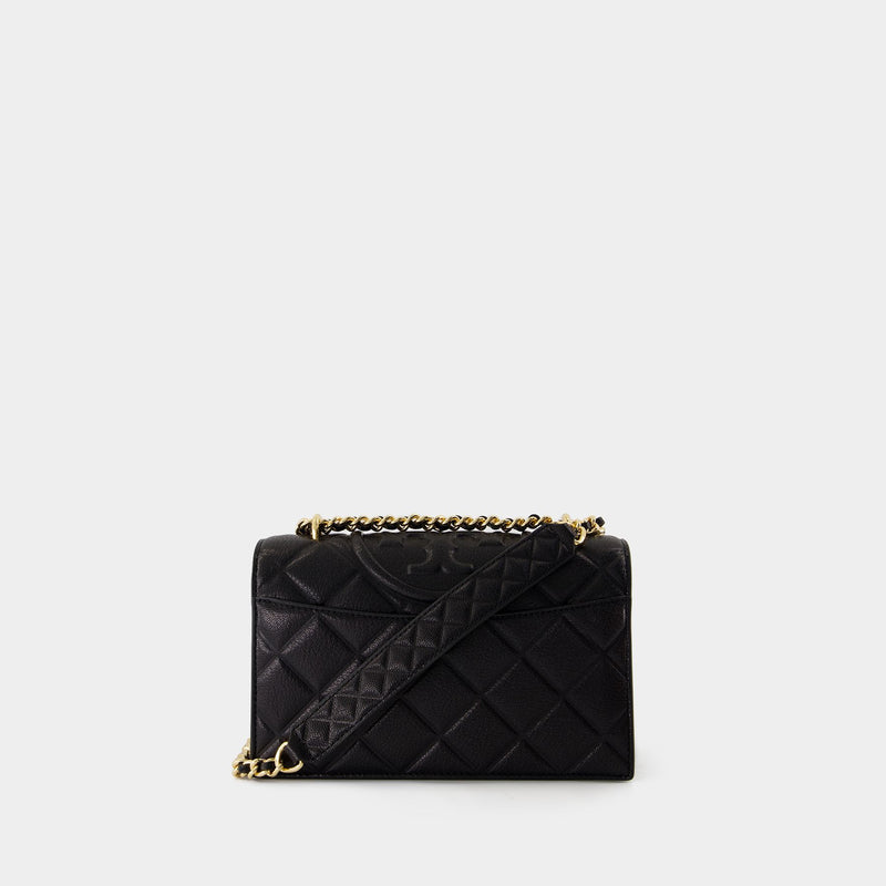 Sac Porté Épaule Fleming Small Convertible - Tory Burch - Cuir - Noir