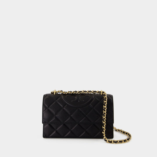 Sac Porté Épaule Fleming Small Convertible - Tory Burch - Cuir - Noir