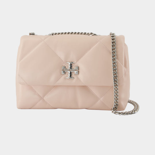 Sac Kira Diamond Small Convertible - Tory Burch - Cuir - Rose