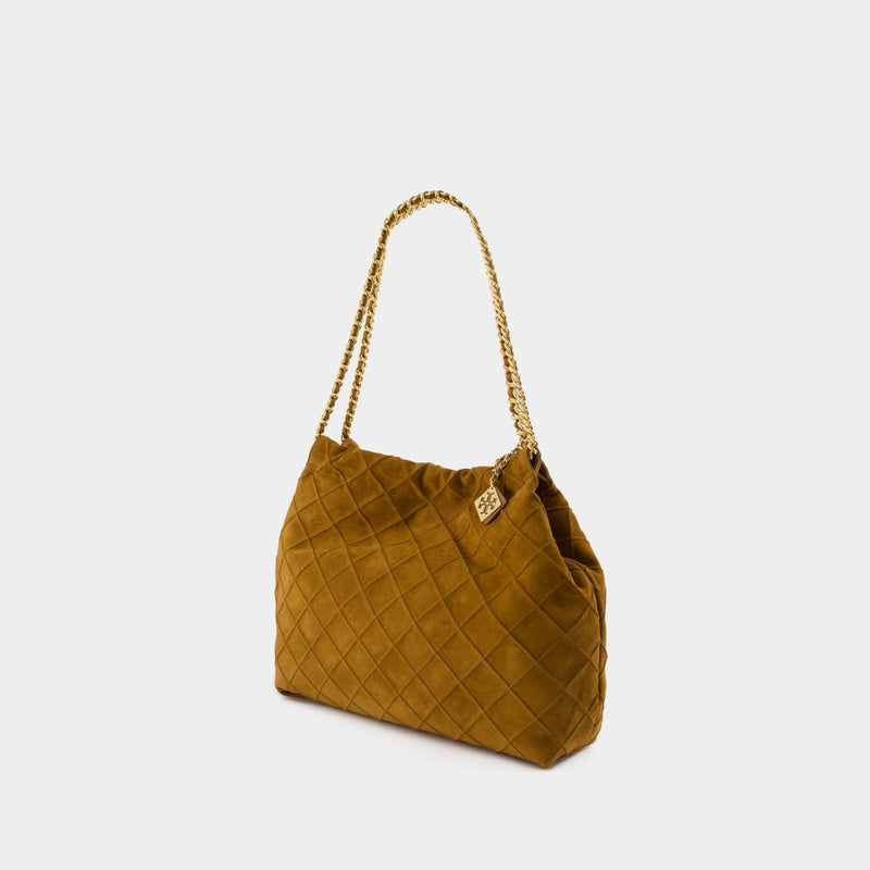 Sac Porté Épaule Fleming Soft Drawstring - Tory Burch - Cuir - Marron