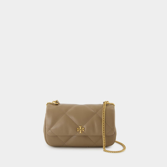 Sac Kira Diamond Mini - Tory Burch - Cuir - Beige