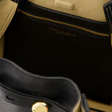 Sac À Main Romy Pebbled Satchel - Tory Burch - Cuir - Noir