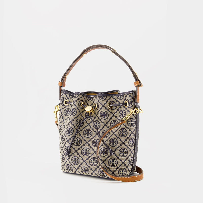 Sac À Main T-Monogram - Tory Burch - Coton - Tory Navy