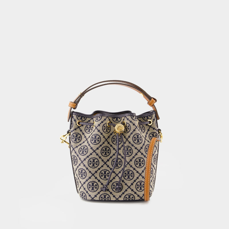 Sac À Main T-Monogram Mini - Tory Burch - Coton - Tory Navy