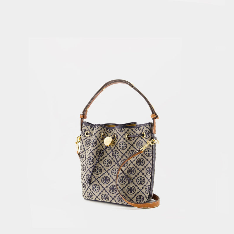 Sac À Main T-Monogram Mini - Tory Burch - Coton - Tory Navy