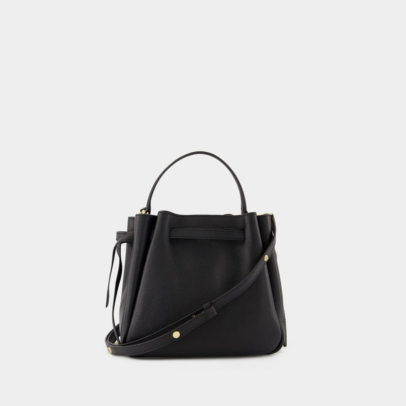 Sac À Main Romy Pebbled - Tory Burch - Cuir - Noir