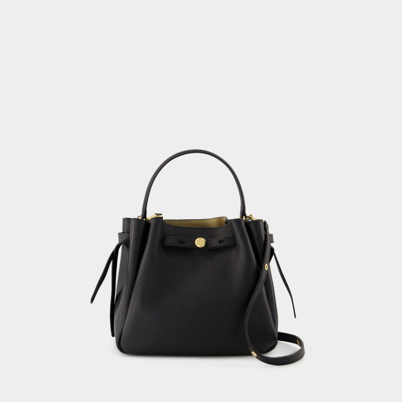 Sac À Main Romy Pebbled - Tory Burch - Cuir - Noir