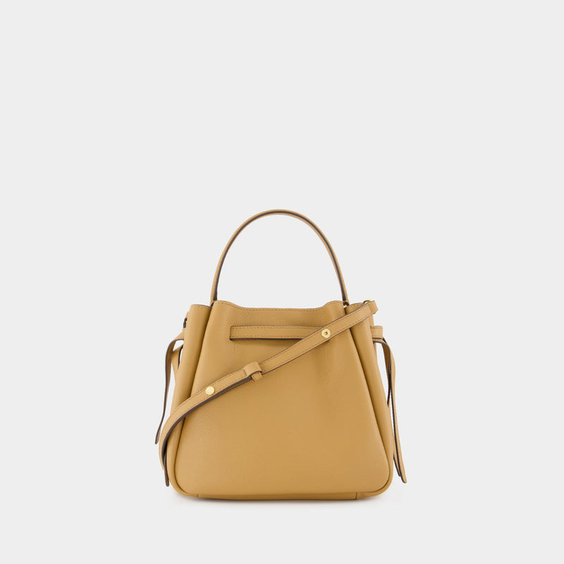 Sac À Main Romy Pebbled - Tory Burch - Cuir - Marron