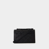 Sac Fleming Soft Small Convertible - Tory Burch - Cuir - Noir