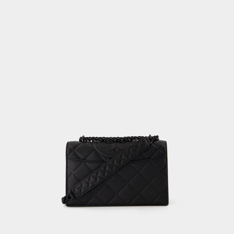 Sac Fleming Soft Small Convertible - Tory Burch - Cuir - Noir