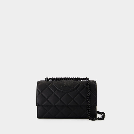 Sac Fleming Soft Small Convertible - Tory Burch - Cuir - Noir