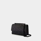 Sac Fleming Soft Small Convertible - Tory Burch - Cuir - Noir