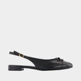 Slingbacks Cap Toe - Tory Burch - Cuir - Noir