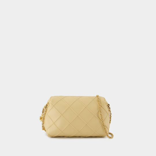 Sac À Bandoulière Fleming Small - Tory Burch - Cuir - Beige