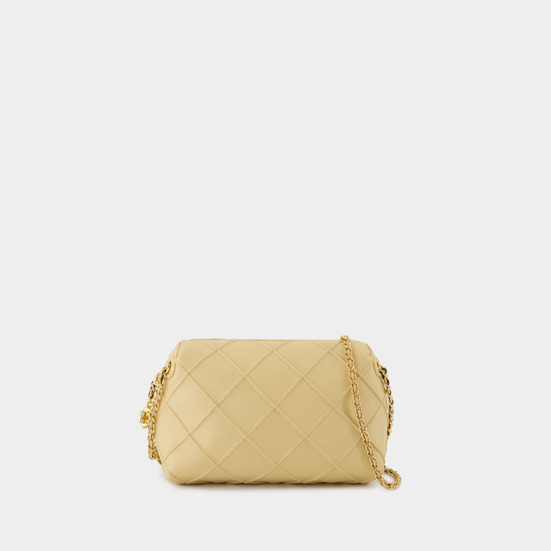 Sac À Bandoulière Fleming Small - Tory Burch - Cuir - Blanc