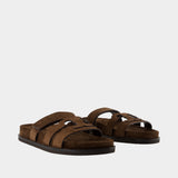 Sandales Ines Sport - Tory Burch - Cuir - Marron