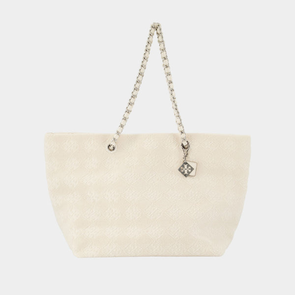 Cabas Ella Terry - Tory Burch - Coton - Neutre