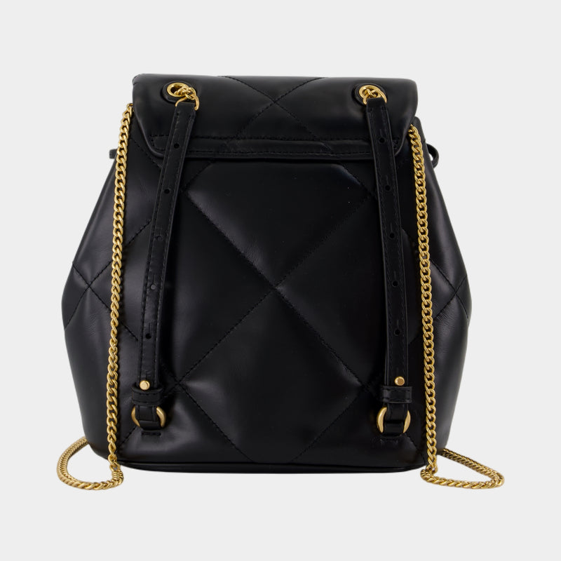Sac À Dos Kira Diamond Mini - Tory Burch - Cuir - Noir