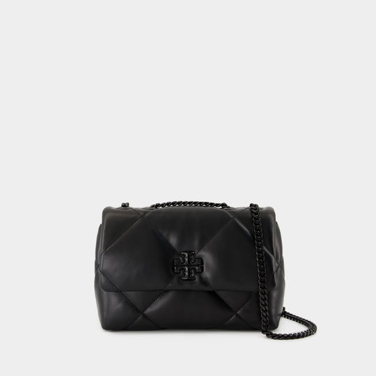 Sac Kira Diamond Powder Small Convertible - Tory Burch - Cuir - Noir