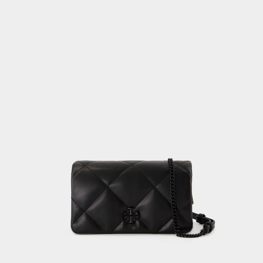 Wallet On Chain Kira Diamond Powder - Tory Burch - Cuir - Noir