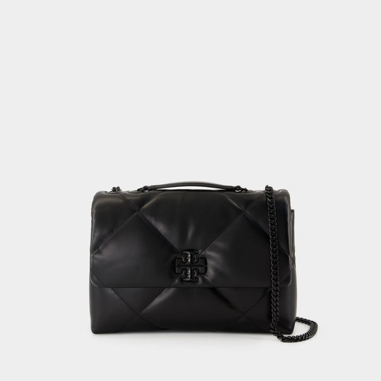 Sac Kira Diamond Powder Convertible - Tory Burch - Cuir - Noir