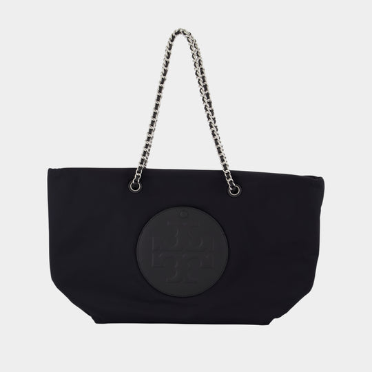 Cabas Ella Chain Zip - Tory Burch - Synthétique - Noir