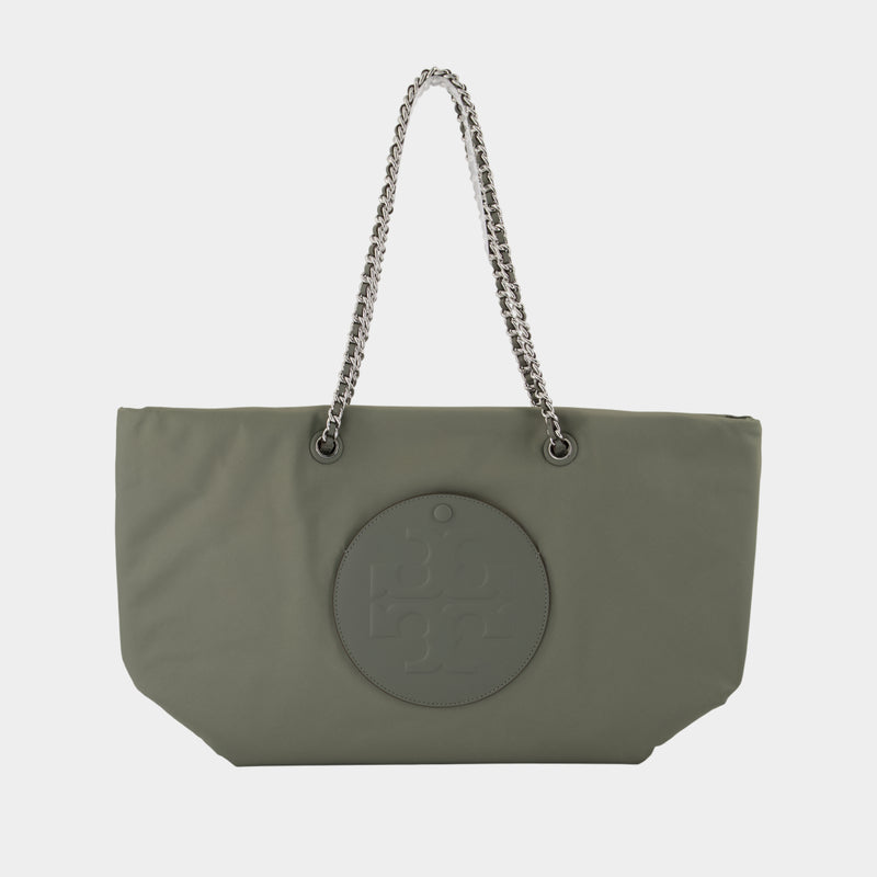 Cabas Ella Chain Zip - Tory Burch - Synthétique - Kaki