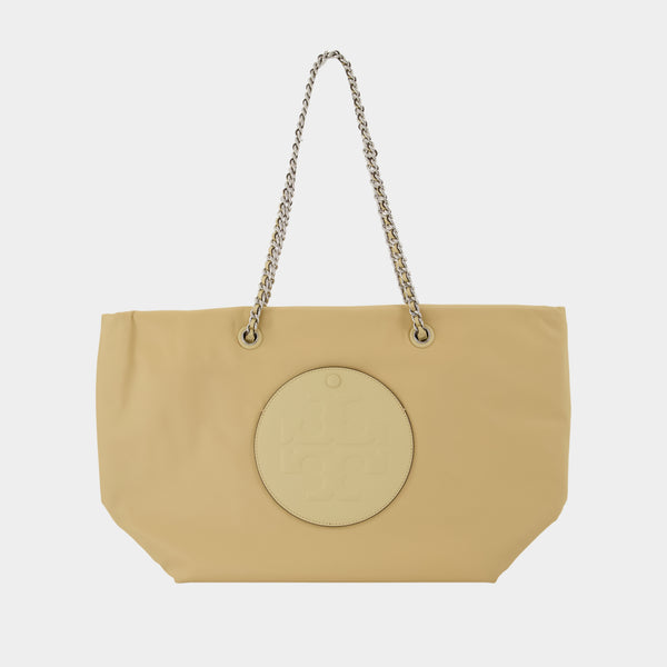 Cabas Ella Chain Zip - Tory Burch - Synthétique - Beige