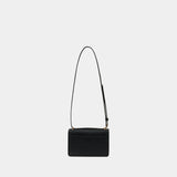 Sac Porté Épaule T-Monogram Pebble - Tory Burch - Cuir - Noir