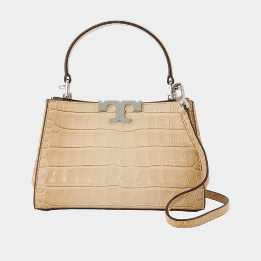 Sac À Main Eleanor Mini Satchel - Tory Burch - Cuir - Beige