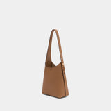 Sac Porté Épaule Romy Small Hobo - Tory Burch - Cuir - Marron
