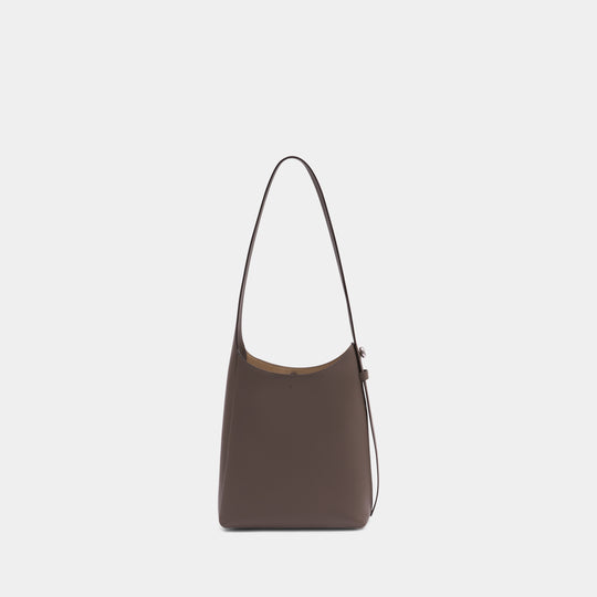 Sac Porté Épaule Romy Small Hobo - Tory Burch - Cuir - Taupe