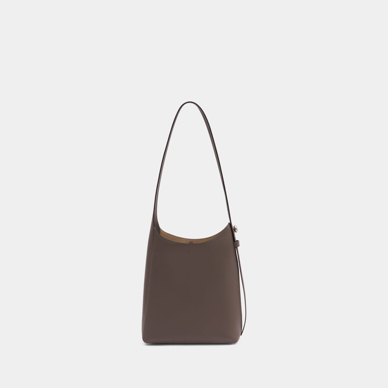 Sac Porté Épaule Romy Small Hobo - Tory Burch - Cuir - Marron