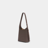 Sac Porté Épaule Romy Small Hobo - Tory Burch - Cuir - Marron