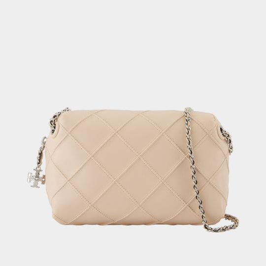 Sac À Bandoulière Fleming Small - Tory Burch - Cuir - Rose