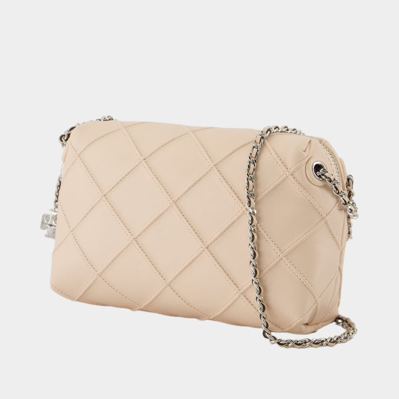 Sac À Bandoulière Fleming Small - Tory Burch - Cuir - Rose
