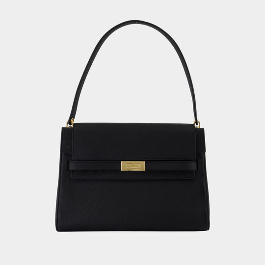 Sac Porté Épaule Lee Radziwill Large - Tory Burch - Cuir - Noir