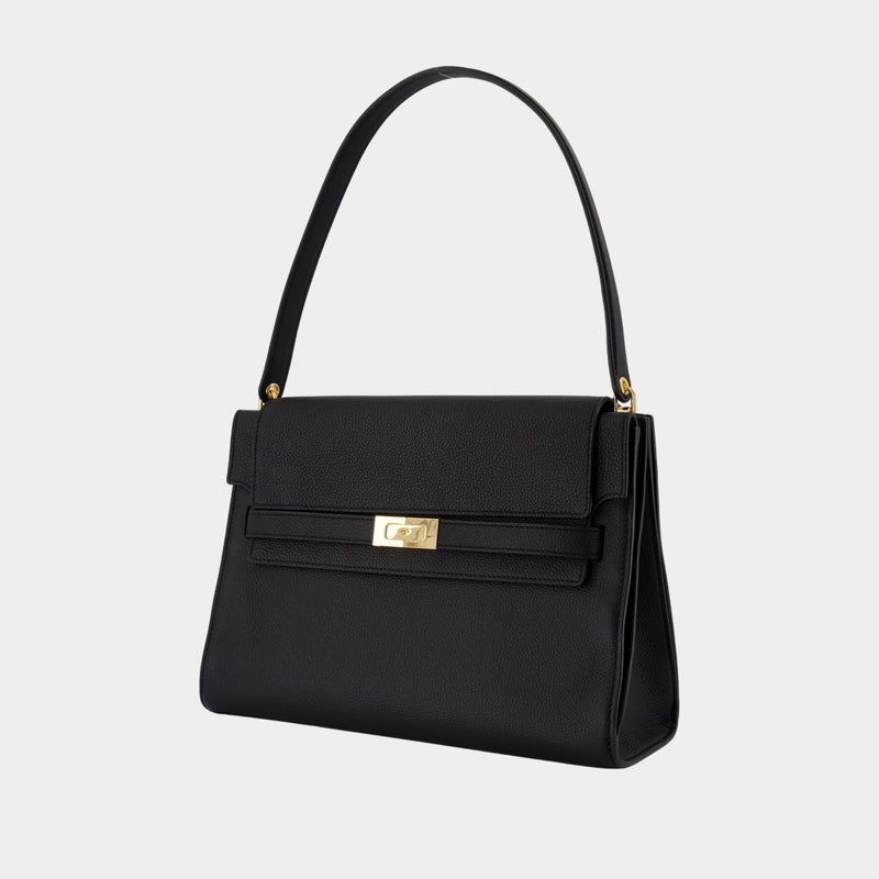 Sac Porté Épaule Lee Radziwill Large - Tory Burch - Cuir - Noir