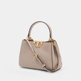 Sac À Main Eleanor Mini Satchel - Tory Burch - Cuir - Blanc