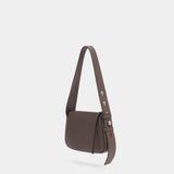 Sac Porté Épaule Romy Small - Tory Burch - Cuir - Taupe